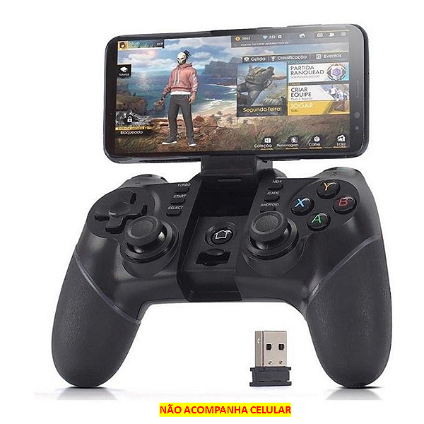 Controle Manete Gamepad Bluetooth Compatível Android Ios Pc