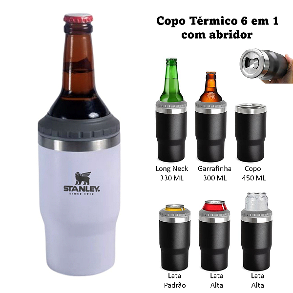 Copo Térmico de Cerveja Com Tampa e Abridor Stanley em São Luís MA - Mundo  Nerd SLZ