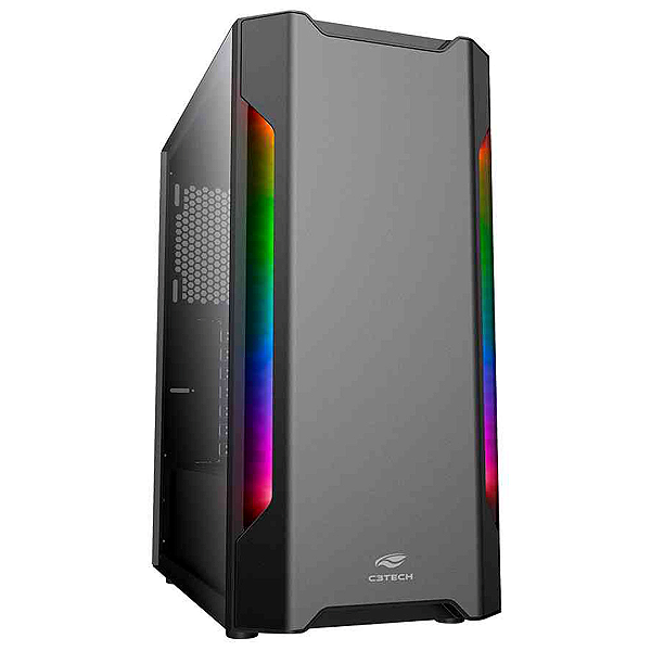 Gabinete Gamer Torre Com Lateral em Vidro, RGB, Sem Fonte - C3Tech MT-G680