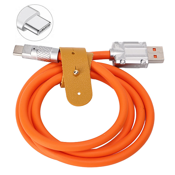 Cabo de Carregamento e Dados Tipo C, 66W, 1.2M, Revestido de Silicone - It-Blue LE-862C