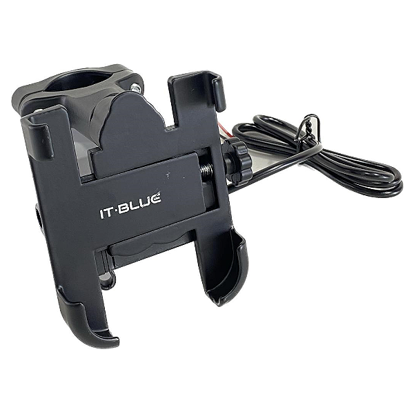 Suporte de Celular Para Moto de Alumínio com Carregador USB - It-Blue LE-019