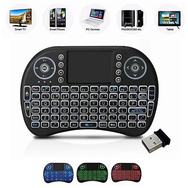 Mini Teclado Portátil Sem Fio Com Touchpad Para TV Box, Xbox, PS3, PC - Lelong LE-7716