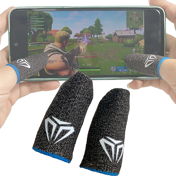 Par de Luva de Dedo Gamer Para Jogos em Celular Free Fire, Pubg - S02