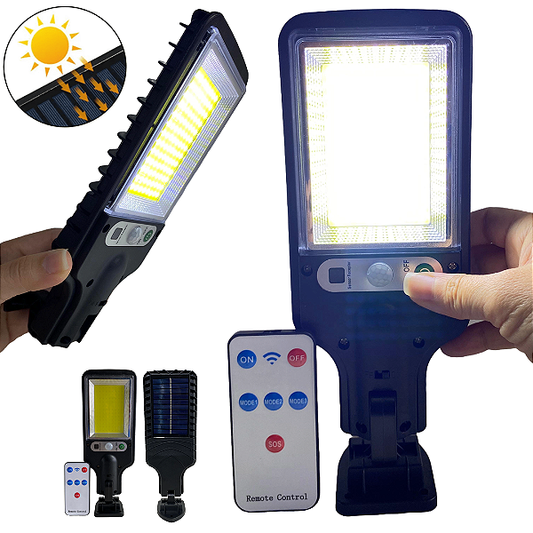Mini Lâmpada de Led Solar À Prova D'água Com Sensor de Movimento e Controle Remoto 117COB