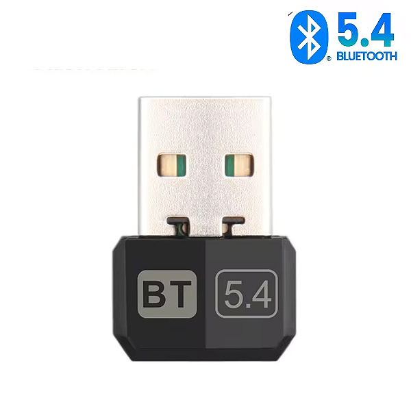Adaptador Bluetooth Versão V5.4 USB ara PC e Notebook conecta Fone, Mouse, Controle Xbox/Ps4/Ps5