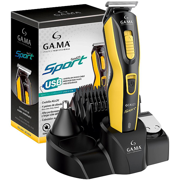 Aparador de Pelos GA.MA GCX623 Sport para Cabelo, Barba, Bigode e Corporal