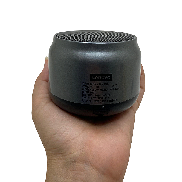 Caixa de Som Bluetooth 5W Portátil Surround Subwoofer, Cinza - Lenovo K30
