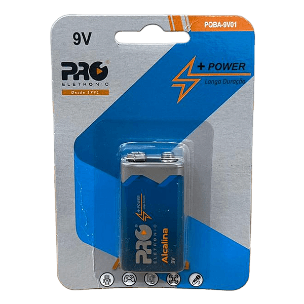 Bateria Alcalina 9V 6LR61 - ProEletronic
