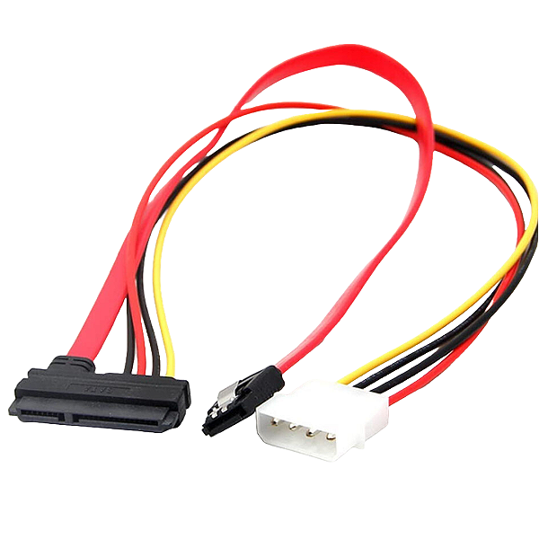 Cabo de Alimentação SATA 7P + Molex X SATA 15P + 7P, Tamanho 43cm - Grasep D-CIC04