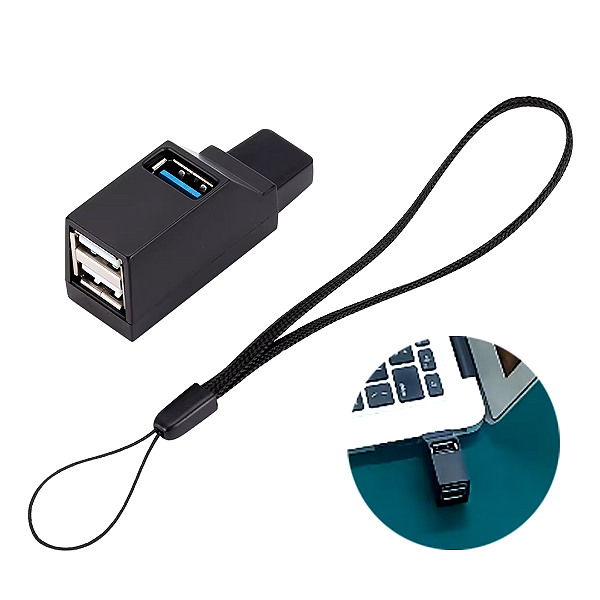 Hub Usb 3 Portas Mistas 1 Porta USB 3.0 e 2 Portas Usb 2.0