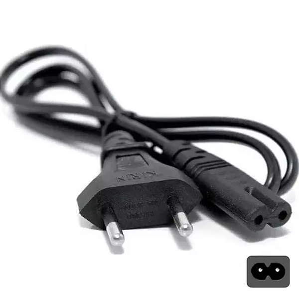 Cabo de Força Bipolar Para Tv Ps2 Ps3 Ps4 Rádio Fonte Impressora e Monitores