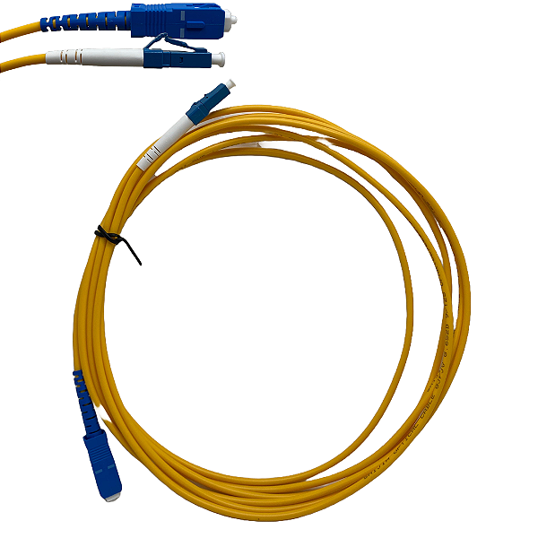 Cabo de Fibra Óptica SC-LC SM com 3 Metros Monomodo - Exbom 03005
