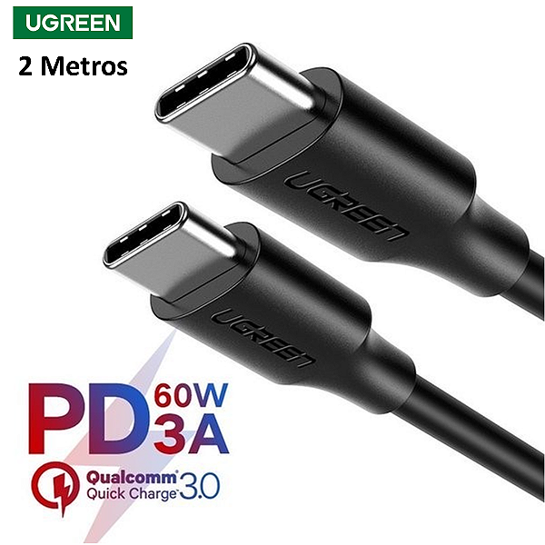 Cabo Tipo C Para Tipo C, 60 W, 3A com 2 M - Ugreen US286