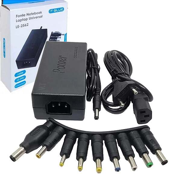 Carregador de Notebook Universal de 12V a 24V até 120W - It-Blue LE-2562