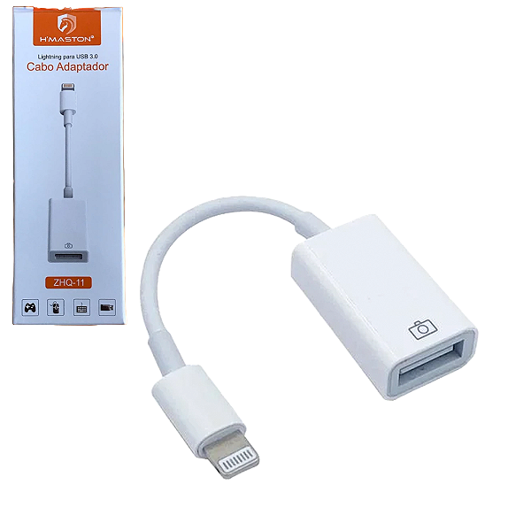 Adaptador Conector OTG Lightning iPhone Para USB 3.0 - H'Maston ZHQ-11