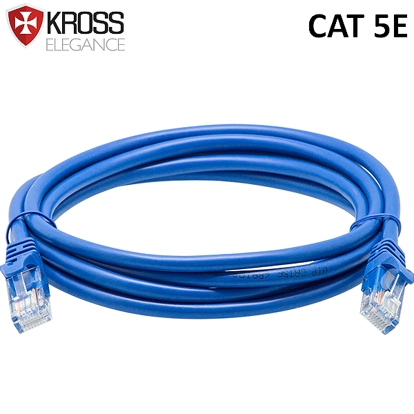 Cabo de Rede Cat 5e com 2 Metros Até 500 Mbps - Kross KE-CBS0105