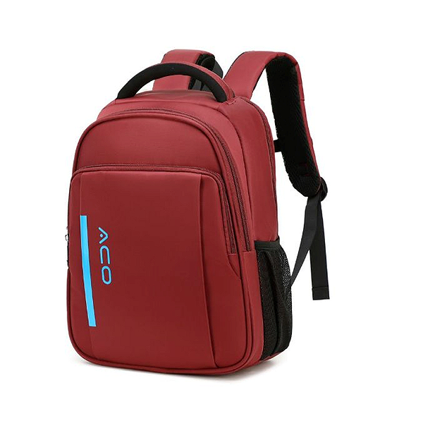 Mochila Para Notebook 13" com 3 Compartimentos, a Prova D'água, Cor Vermelho - Aco 2002-14