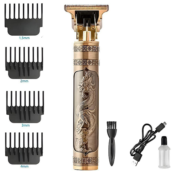 Máquina de Cortar Cabelo e Acabamento Recarregável Potência de 3W - Tomate MAG-032