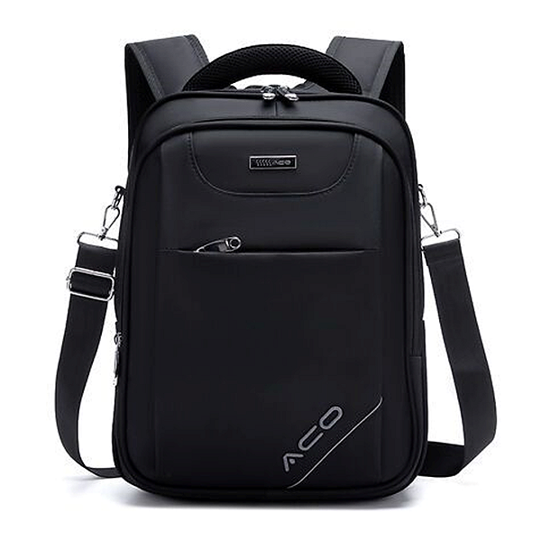 Mochila Para Notebook até 14" Unissex à Prova D'Água com Alça Cor Preto - Aco 1507