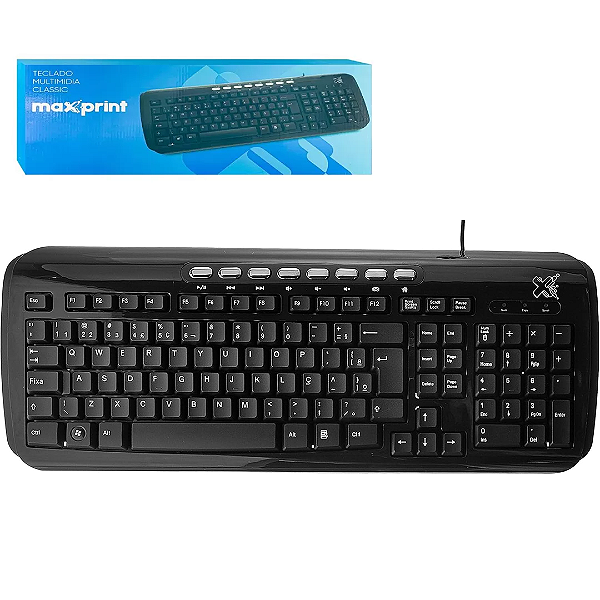 Teclado Com Fio Multimídia Classic Usb 2.0 - Maxprint 6013519