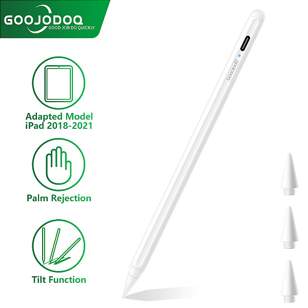 Caneta Pencil Para iPad com Rejeição de Palma Touch Stylus Pen - Goojodoq 11 Plus