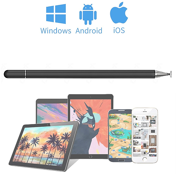 Caneta Stylus Universal 2 em 1 Capacitiva Resistiva - Goojodoq CD3239