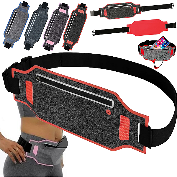 Pochete Slim Esportiva Corrida Masculina e Feminina Porta Celular e Documentos Semi-Impermeável - A2505