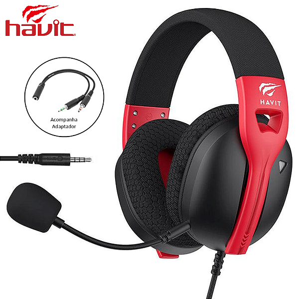 Headset Gamer com Fio Drivers 50mm Para PS4, PS5, Xbox, PCs e Celular - Havit Fuxi-H5d