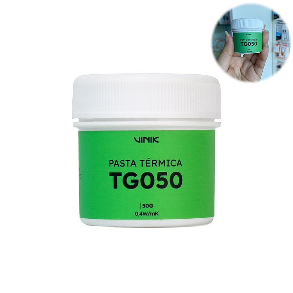 Pasta Térmica Para Processador Pote com 50g, Branca - Vinik TG050