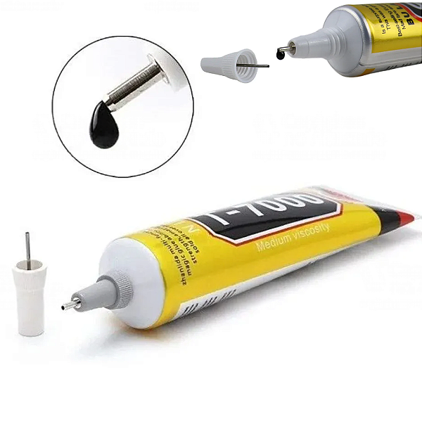 Cola Adesiva Para Manutenção Tela Reparo Display de Celular 110ml Preto - Bulaien T-7000