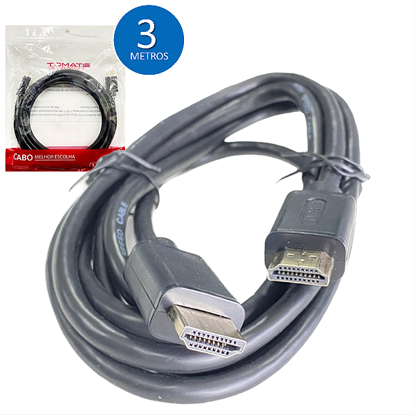 Cabo HDMI com 3 Metros 4K 60Hz HDTV 2.0 - Tomate MHD-4023