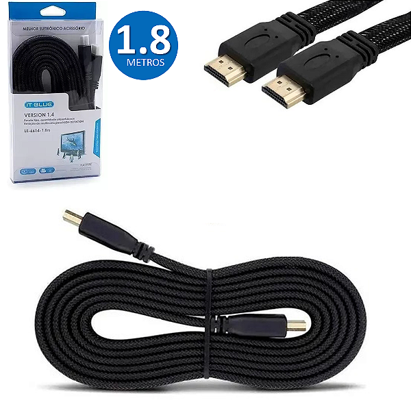 Cabo HDMI com 1.8 Metros, V1.4 - It-Blue Le-6614-1.8m