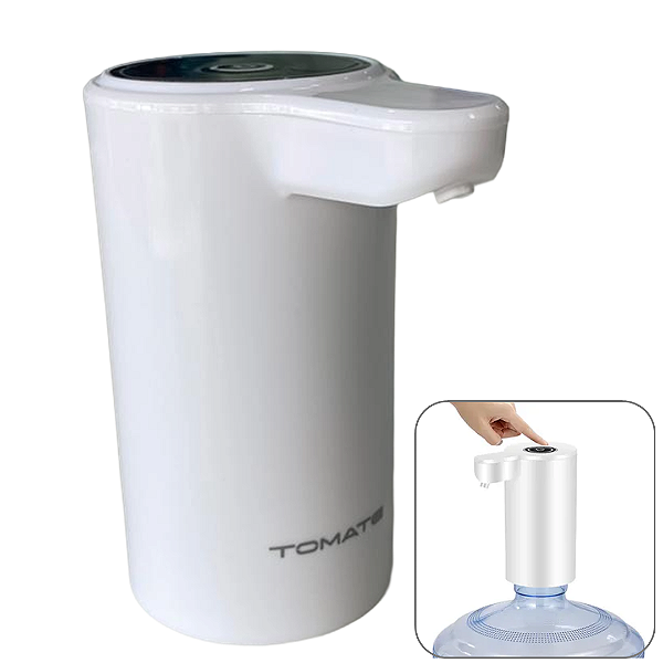 Bomba Dispensador Galão de Água Elétrica Recarregável com Design Compacto - Tomate MTC-015