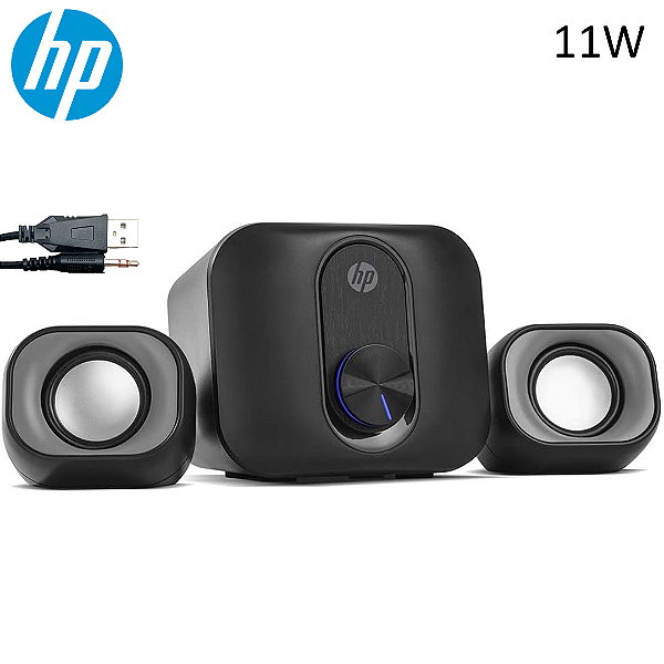 Mini Caixa de Som para PC/Notebook 11W, P2 + USB 2.1 - HP DHS-2111S