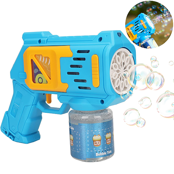 Brinquedo Maquina Bolhas de Sabão Automática Elétrica infantil, Cor Azul - Moomex