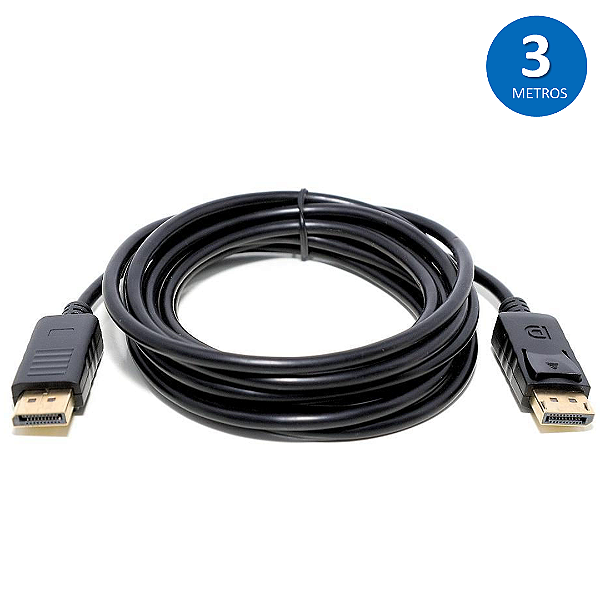 Cabo DisplayPort 4K 60Hz UltraHD Blindado com 3 Metros - Knup KP-YP5006