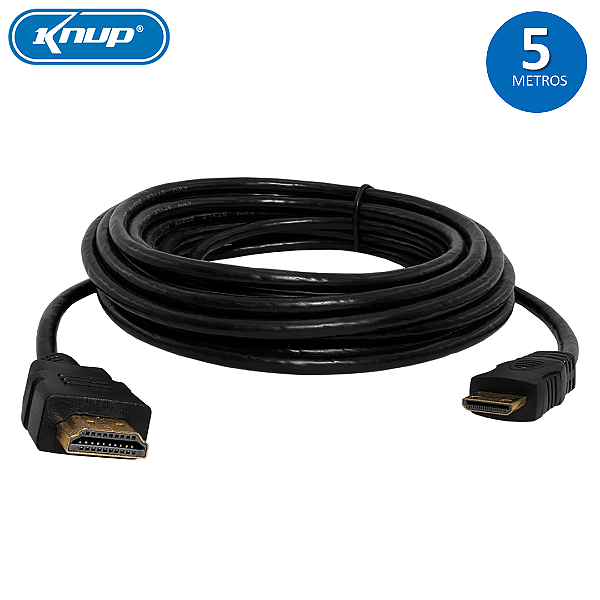 Cabo HDMI de 5 Metros Full HD (1080P) - Knup KP-YP5000/5M