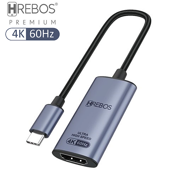 Conversor Tipo C Para HDMI 4K 60Hz Compatível com Celular, Notebook e Macbook - Hrebos AD-211