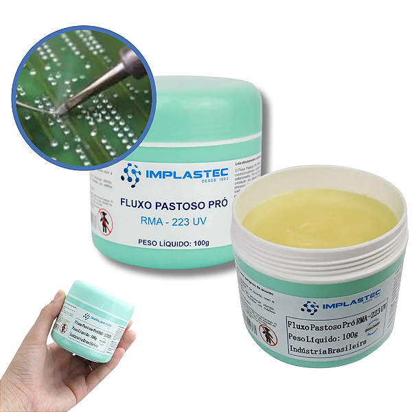 Fluxo Pastoso Pró Rma-223 Uv Reflow Bga Pote 100g - Implastec