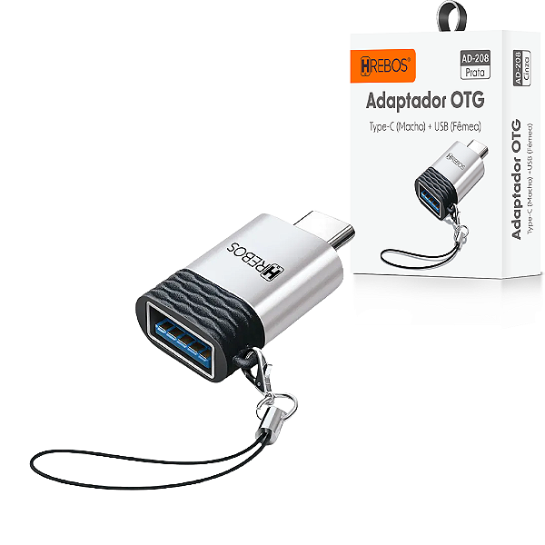 Adaptador OTG Tipo C para USB - Hrebos AD-208