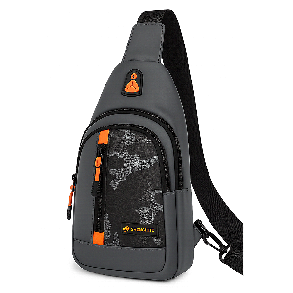 Mini Bolsa Tiracolo Pochete Transversal Ombro Cor Cinza - Shengfute A2538