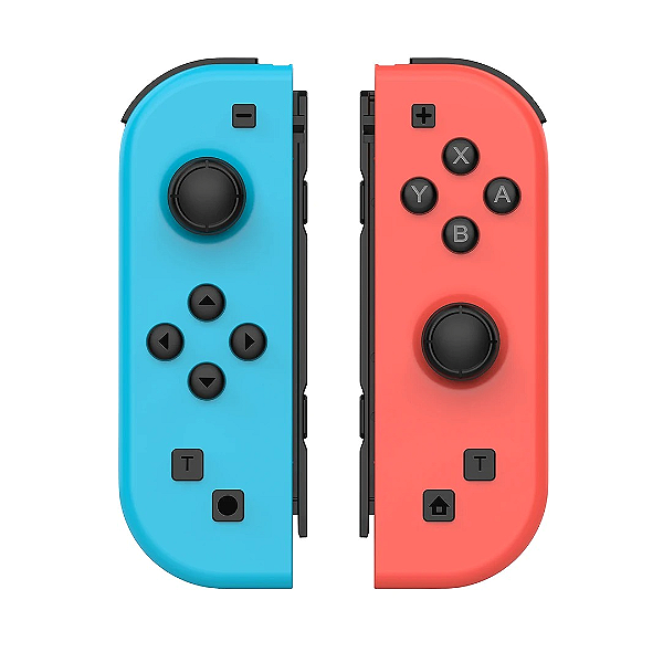 Controle Joy-con Sem Fio para Nintendo Switch (esquerdo e Direito), Função Turbo e Wake-Up, Vermelho/azul