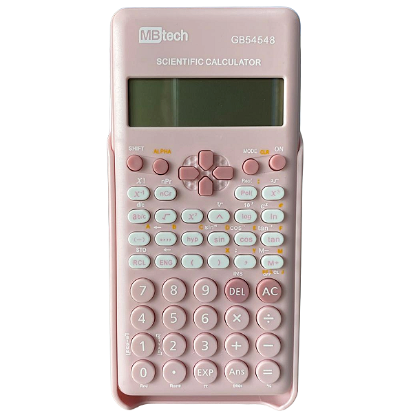 Calculadora Científica 240 Funções, 10+2 Dígitos, Cálculo de Frações, Rosa - MBtech Gb54548