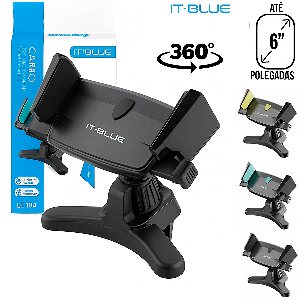 Suporte de Celular Para Carro Fixação na Saída de Ar - It-blue LE-104