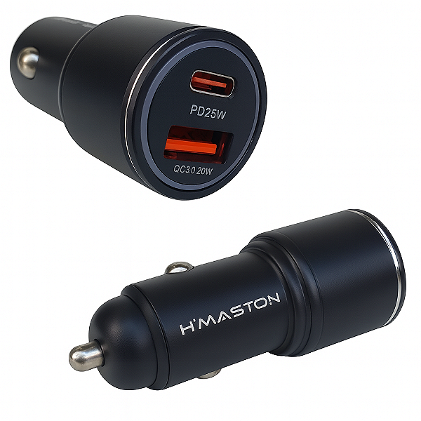 Carregador Para Carro com 2 Saídas USB e Tipo C 67.5W (PD 3.0 45W + QC 3.0 22.5W) - H'Maston L07