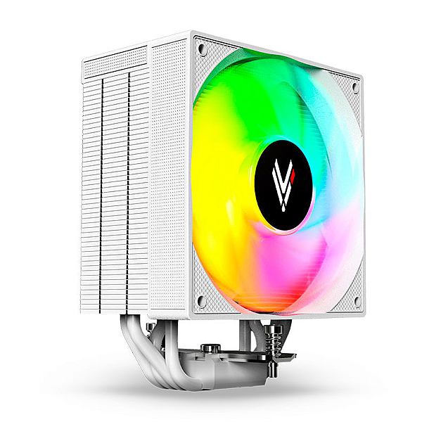 Air Cooler para Processador TDP 240W, Iluminação ARGB, Sincronizável com Placa-Mãe, Branco - Level Elite Ghost