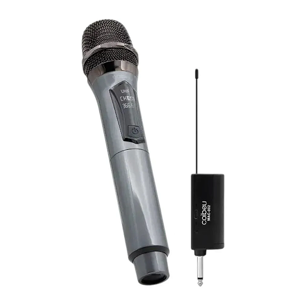 Microfone Sem Fio Recarregáveis UHF Profissional - A'gold MCF-51F