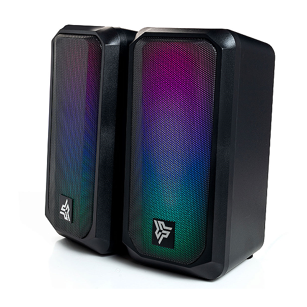 Mini Caixa de Som para PC e Notebook 10W RMS RGB Stereo - Knup KP-RO810
