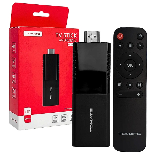 Smart TV My Stick Android TV 4K Com Google Assistente, Preto - Tomate MCD-123