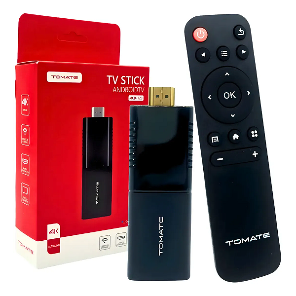 Smart TV My Stick Android TV 4K Com Google Assistente, Preto - Tomate MCD-123